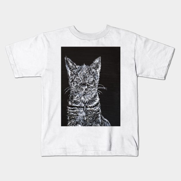 CAT JIM Kids T-Shirt by lautir